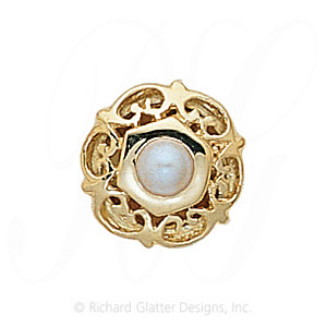 GS085 PL - 14 Karat Gold Pearl Slide 
